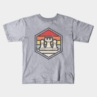 Retro Chess Rook Light Kids T-Shirt